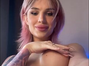Cute trans Spicy_Meow teasing and touching her soft dick