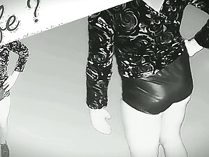 Cafetime in hot Latex Pants - slappy happy - trans - come on