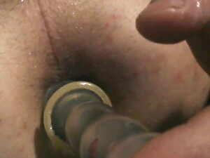 April Cox playing with toy