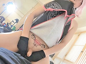 FGO Chinese dress Cosplayer, she fucked by sex friend, Tamamo vitch koyanskaya Part.3 cowgirl blowjob handjob