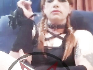 CHRISSIE SMOKING AND SERVING SATAN