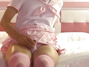 SisK Feminization Training with Cutie Pinky Seifuku EP2: Dick Play