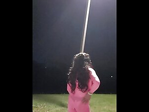 DeeDeeSlut in Pink Out Again Sucking on her Toys