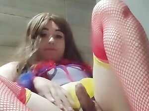 Snow White plays with her dick