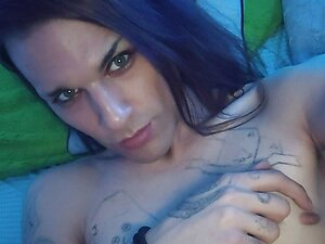 Dark Angelic Goth Trans-Chick Intimate Fingering Her Tight Shaven Hole ðŸ’•