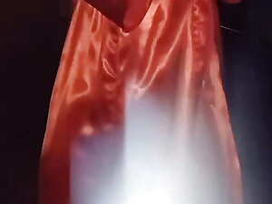 crossdress satin red dance