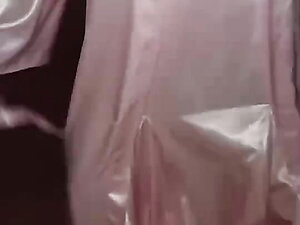 pink satin long dancing