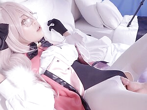 Tamamo Cosplay Sex, FGO Sexy Ladyboy Cosplayer get Fucked, Fate Crossdresser Tgirl trans Hentai 3