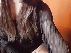 This is a video of a perverted man's daughter who masturbates quietly without making a voice