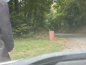 leather legging openable near road