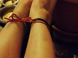 Macarena's feet. Want to cum on my tied feet?
