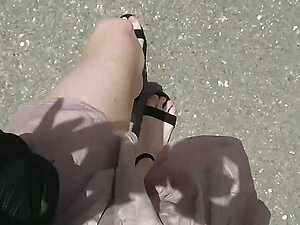Going for a walk around a public dam.