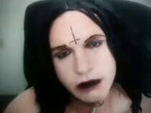 SATANIC POSSESSED SISSY BITCH smoking