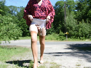 transgender travesti sounding dildo lingerie  outdoor 112a