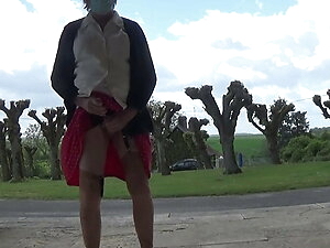 transgender travesti sounding urethral  outdoor road 76a