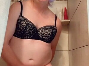 Dildo fun and cumshot in shower Pantyluvn sissy