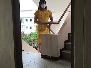 Solo  masturbate in Dress set yellow