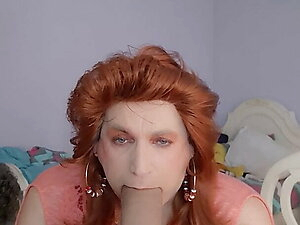 Choking on big cock
