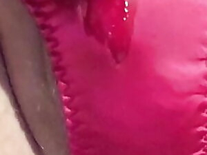 Crossdresser Pink Satin Panties Handsfree Cum