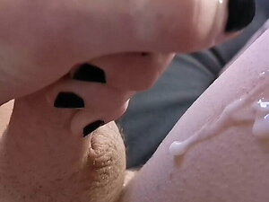 Shemale sissy cock precum cum hard