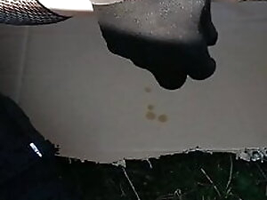 Outdoor bitch in the skirt takes it anal doggystyle very dee