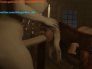 Futanari Lady Dimitrescu BlowJob
