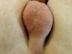 Joyful Sissy Femboy Anal Masturbation with Big Dildo