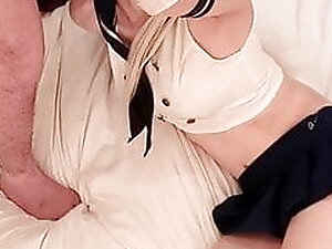 Bukkake play by Japanese crossdresser b01